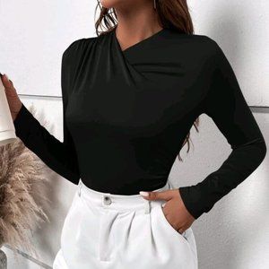 Shein Black Long Sleeved Top